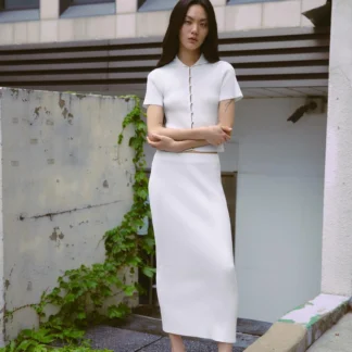 ZARA RIB KNIT MIDI SKIRT