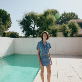 ZARA Z1975 WRAP DENIM SKORT