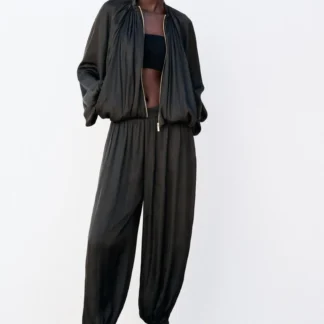 ZARA SATIN SAROUEL TROUSERS
