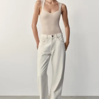ZARA STRETCH SQUARE NECK BODYSUIT