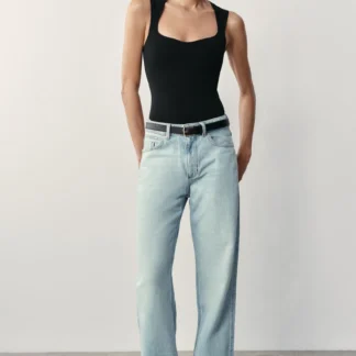ZARA STRETCH SQUARE NECK BODYSUIT