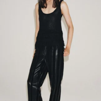 ZARA FRINGED KNIT TOP