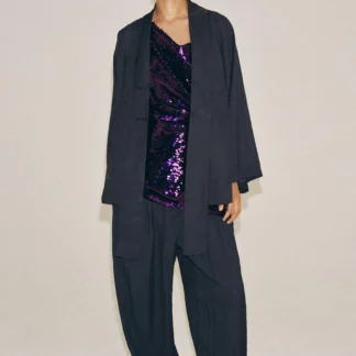 ZARA ZW COLLECTION CROSSOVER SHIRT WITH FROG FASTENING