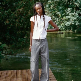 ZARA STRIPED CARPENTER TROUSERS