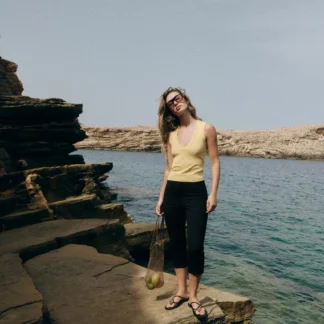 ZARA コットンVネックTシャツ