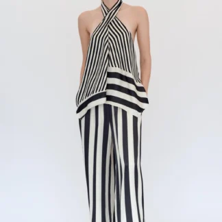 ZARA STRIPED HALTER TOP