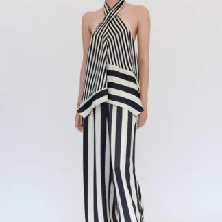 ZARA STRIPED WIDE-LEG TROUSERS