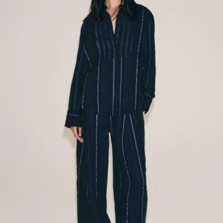 ZARA ZW COLLECTION STRIPED BIB SHIRT
