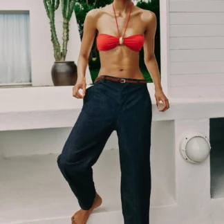 ZARA CHINO TROUSERS WITH BRAIDED BELT