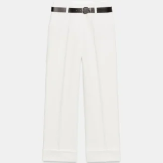ZARA TURN-UP HEM TROUSERS WITH BELT