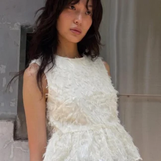 ZARA FRAYED PEPLUM BLOUSE
