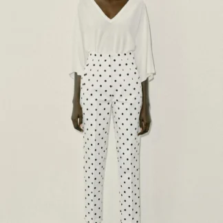ZARA HIGH-WAIST POLKA DOT TROUSERS