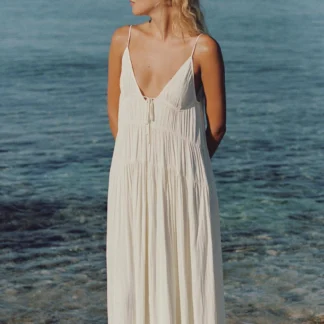 ZARA LONG GATHERED SATIN DRESS
