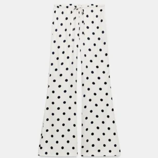 ZARA SATIN SPOT DRAWSTRING TROUSERS