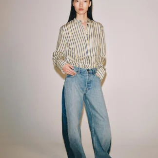 ZARA ZW COLLECTION MID-WAIST BARREL PATCHWORK JEANS