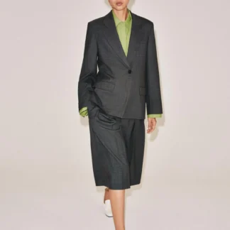 ZARA ZW COLLECTION WOOL BLEND TAILORED BERMUDA SHORTS