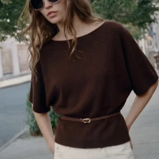 ZARA BELTED KNIT TOP