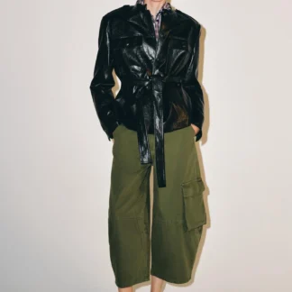 ZARA ZW COLLECTION LEATHER EFFECT JACKET