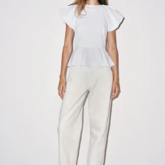 ZARA POPLIN PEPLUM TOP