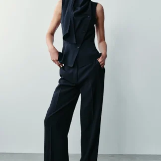 ZARA SCARF PEPLUM TOP