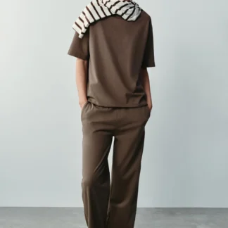 ZARA STRAIGHT-LEG COTTON TROUSERS