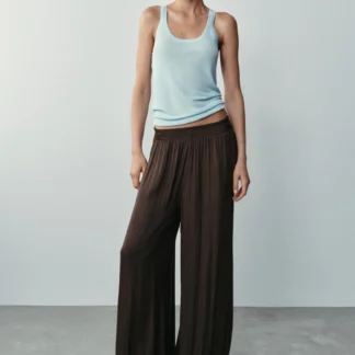 ZARA FLOWING WIDE-LEG TROUSERS