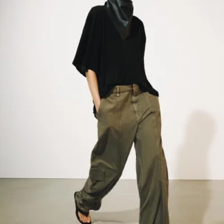 ZARA ZW COLLECTION CARGO BARREL TROUSERS