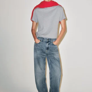 ZARA ZW COLLECTION RELAXED WIDE-LEG LOW-RISE JEANS