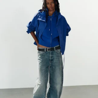 ZARA TECHNICAL FABRIC BUTTONED JACKET