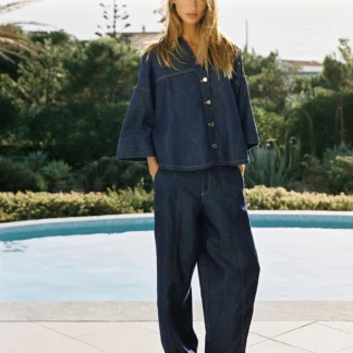 ZARA Z1975 WIDE SLEEVE DENIM SHIRT