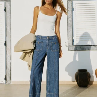 ZARA Z1975 HIGH-WAIST CULOTTE JEANS