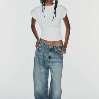ZARA TRF MID-WAIST BAGGY JEANS
