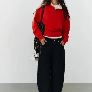 ZARA FLOWING BALLOON TROUSERS WITH CUFFS