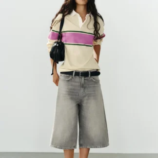 ZARA TRF BAGGY DENIM JORTS