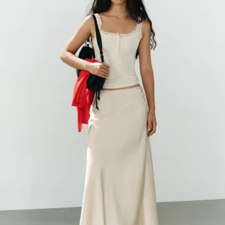 ZARA SATIN MIDI SKIRT