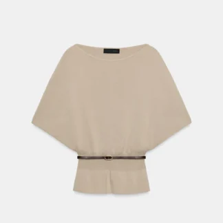 ZARA KNIT BELTED TOP