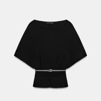 ZARA KNIT BELTED TOP