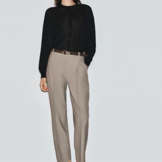 ZARA CROPPED TROUSERS WITH BELT