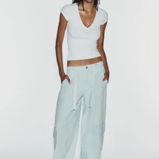 ZARA OVERSIZE FLUID CARGO TROUSERS