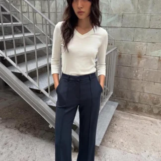ZARA FLARED TROUSERS WITH CREASE DETAIL