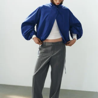 ZARA TECHNICAL FABRIC BUTTONED JACKET