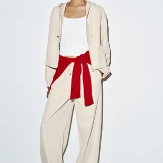 ZARA WIDE-LEG ELASTIC WAIST TROUSERS