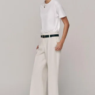 ZARA TURN-UP HEM TROUSERS WITH BELT