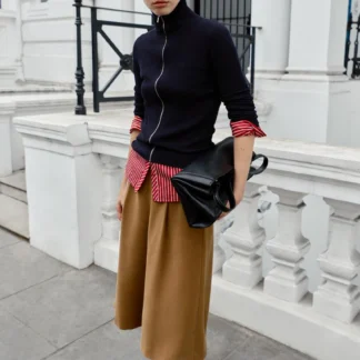 ZARA FITTED RIBBED KNIT CARDIGAN