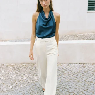 ZARA SATIN HALTER TOP
