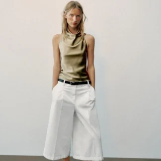 ZARA SATIN HALTER TOP