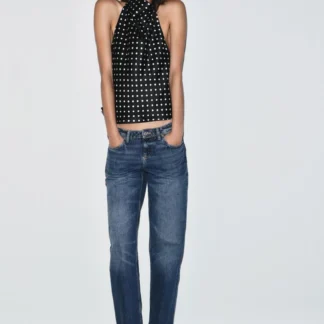 ZARA SATIN HALTER TOP