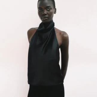 ZARA SATIN HALTER TOP