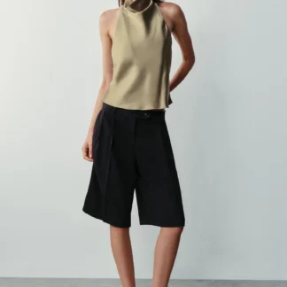 ZARA SATIN HALTER TOP