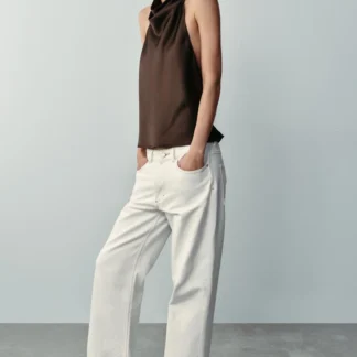 ZARA SATIN HALTER TOP